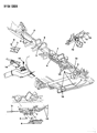 Chrysler Town & Country Parking Brake Cable Diagram - 4423789