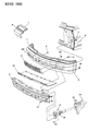 Chrysler LeBaron Bumper Diagram - 4451275