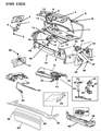 Chrysler LeBaron Weather Strip Diagram - 4490801