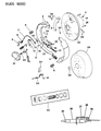 Jeep Wrangler Brake Pad Diagram - V2012606AB