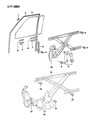 Dodge Ram 50 Window Regulator Diagram - MB422183