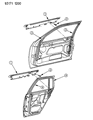 1994 Dodge Shadow Window Run Diagram - 4615891