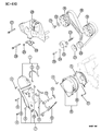 Chrysler Voyager Engine Mount Bracket Diagram - MD195102