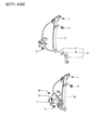 Dodge Colt Window Regulator Diagram - MB827525