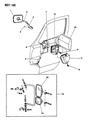 1990 Dodge Ram Wagon Car Mirror Diagram - 4354328