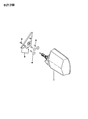 Jeep Comanche Car Mirror Diagram - 55074574
