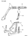 Jeep Grand Wagoneer Weather Strip Diagram - 55134722