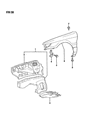 1990 Dodge Colt Fender Diagram - MB593508