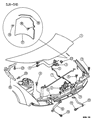 2000 Chrysler Sebring Hood Hinge Diagram - 4724321