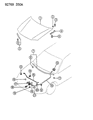 Dodge Colt Hood Latch Diagram - MB819768