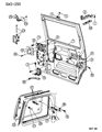 1995 Dodge Caravan Door Latch Assembly Diagram - 4719358