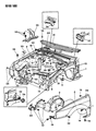 Dodge Shadow Hood Hinge Diagram - 4440825