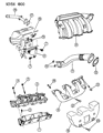 Chrysler Cirrus EGR Valve Gasket Diagram - 5277723