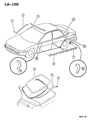 1996 Chrysler Cirrus Door Moldings Diagram - KP62SW1