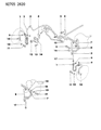 Dodge Colt Brake Proportioning Valve Diagram - MB699551