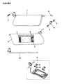1992 Jeep Comanche Sun Visor Diagram - 5CG35KS1