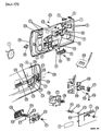 Chrysler LeBaron Door Latch Assembly Diagram - 4615382