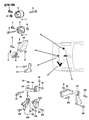 Dodge Colt Engine Mount Bracket Diagram - MB309996