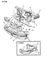 Chrysler LeBaron Bumper Diagram - 4451606