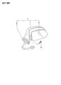 1991 Dodge Stealth Car Mirror Diagram - MB770389