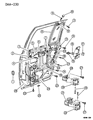 Dodge Shadow Door Latch Assembly Diagram - 55027889