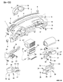 1994 Dodge Stealth Glove Box Diagram - MR711180