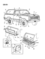 1990 Dodge D150 Door Moldings Diagram - 4411583