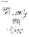 1993 Chrysler Town & Country Brake Pad Diagram - V1012725AB