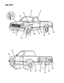 1995 Dodge Dakota Weather Strip Diagram - 4260134