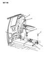 1993 Dodge Dakota Seat Belt Diagram - F813LTB