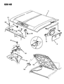Dodge D150 Hood Hinge Diagram - 55027101