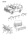 1993 Dodge D150 Door Moldings Diagram - 55294952
