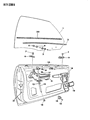 Chrysler TC Maserati Weather Strip Diagram - 4480623