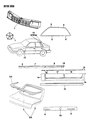 1990 Dodge Shadow Door Moldings Diagram - 4454447