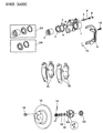 1993 Dodge Caravan Brake Pad Diagram - V1012725AB