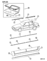 1994 Dodge Shadow Door Moldings Diagram - GN33MGF