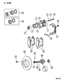 1994 Chrysler Town & Country Brake Pad Diagram - V1013575AB