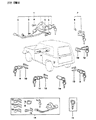 Chrysler Conquest Door Lock Cylinder Diagram - MB286482