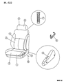 1996 Dodge Neon Seat Cover Diagram - PV45SF8