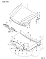 Chrysler Sebring Hood Hinge Diagram - MB401306