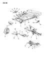 1989 Chrysler LeBaron Parking Brake Cable Diagram - 4383980
