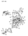 1994 Dodge Shadow Door Latch Assembly Diagram - 55027889