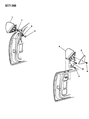 1991 Chrysler LeBaron Mirror Cover Diagram - 4299446