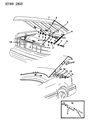 Dodge Shadow Trunk Lid Lift Support Diagram - 5241308