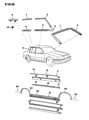 Dodge Spirit Door Moldings Diagram - 5261721