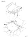 Dodge Stealth Hood Hinge Diagram - MB632327