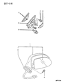 1994 Dodge Stealth Car Mirror Diagram - MR704465