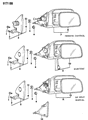 1991 Dodge Colt Car Mirror Diagram - MB551033