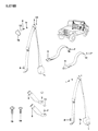 1990 Jeep Wrangler Seat Belt Diagram - 55022168