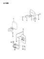 1990 Jeep Comanche Car Mirror Diagram - 55027207